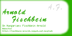 arnold fischbein business card